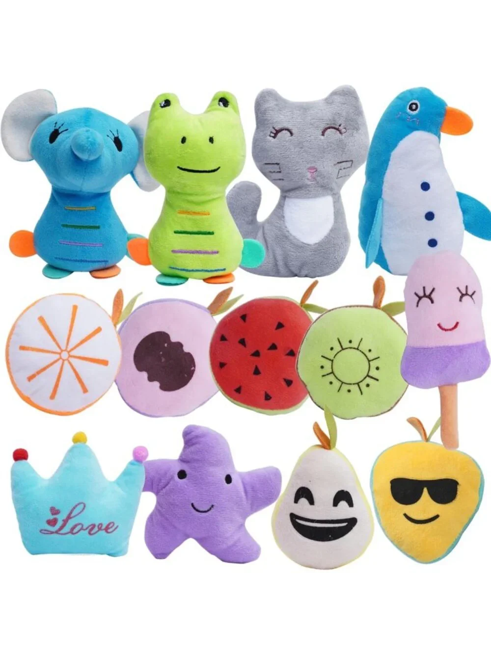 26-Pack Soft Squeaky Dog Toys for Small & Medium Puppies, Colorful Comfort Toys